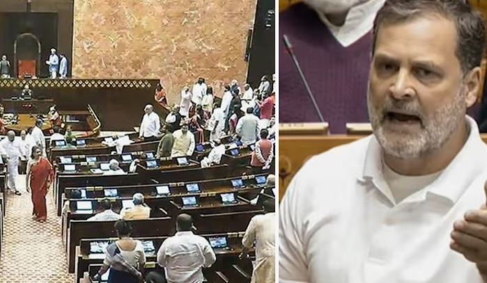 Opposition with slogan in Parliament, BJP retaliates