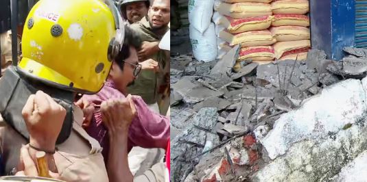 Building slab collapse