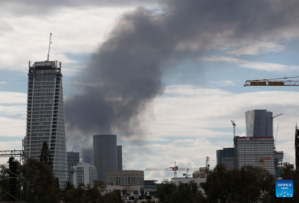 Thick Smoke Rising In Tel Aviv