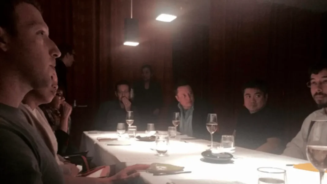 Mark Zuckerberg and Elon Musk at Epstein dinner