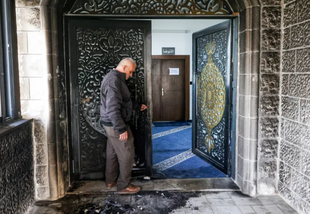 Israeli Settlers Set Fire To West Bank Mosque