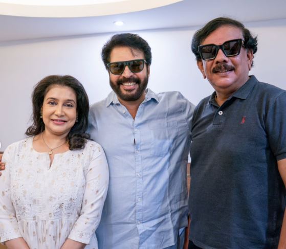 Mammootty with Priyadarshan and Lissy