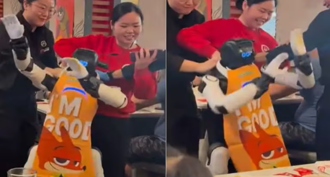 Dancing Robot Glitch California Haidilao