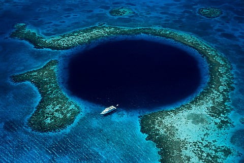 The Great Blue Hole in Belize