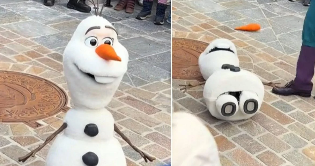 Olaf Robot Collapse Disneyland