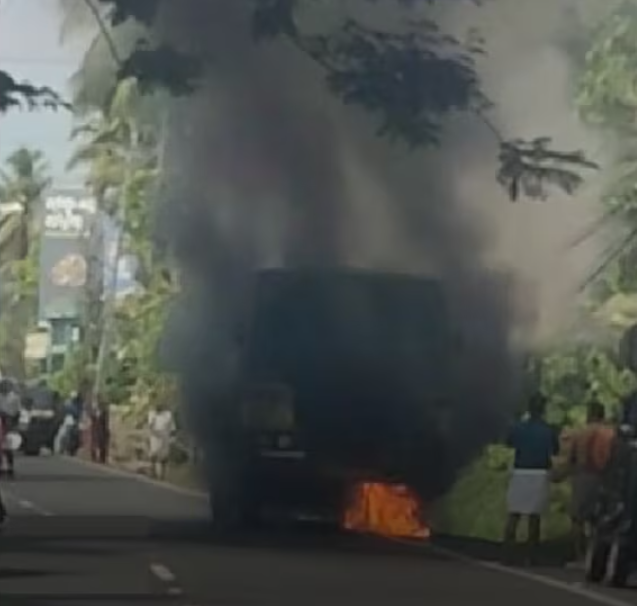 KSRTC Bus Fire Kunnamkulam