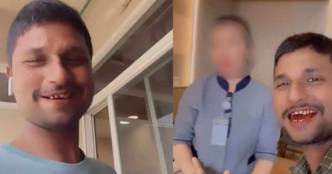 Indian Man Harassing Thai Hotel Staff