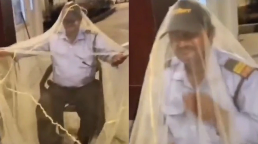 Hyderabad Security Guard Mosquito Net Video