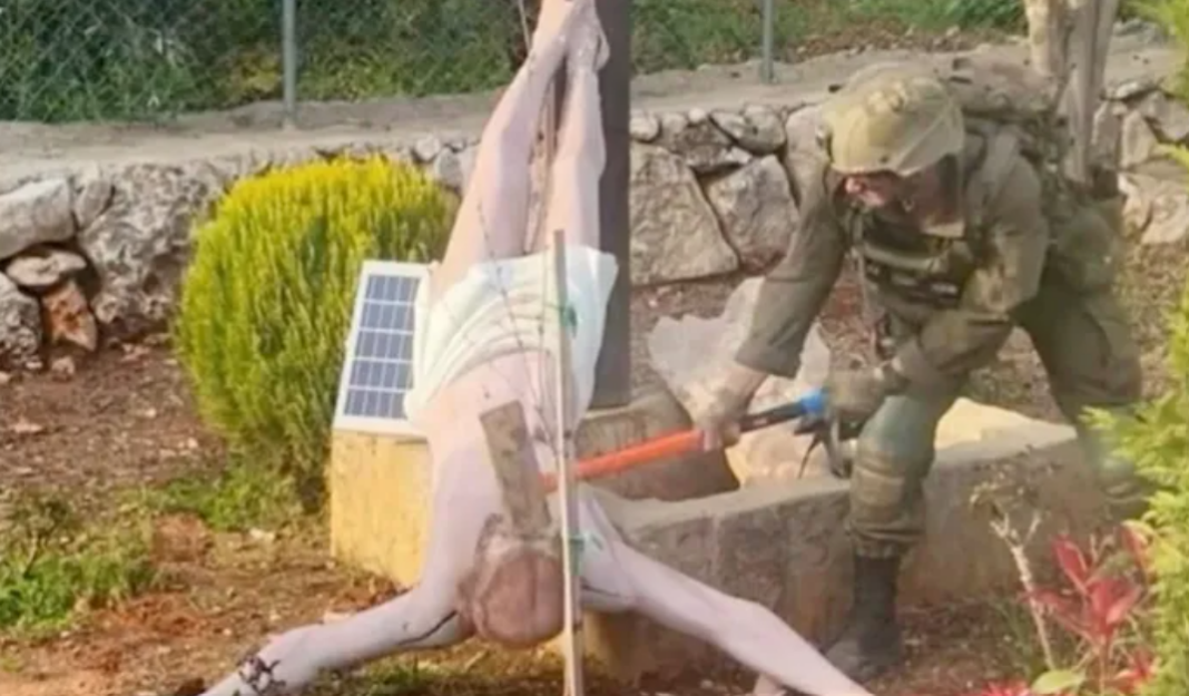 Israeli Soldier Jesus Statue Lebanon