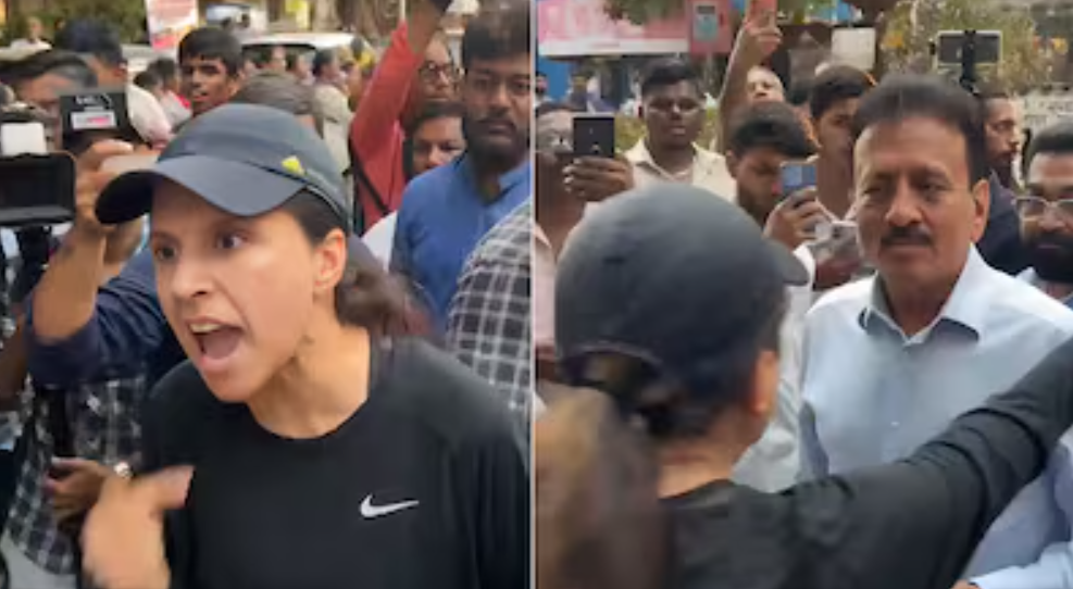 Mumbai Woman Yells at BJP Minister