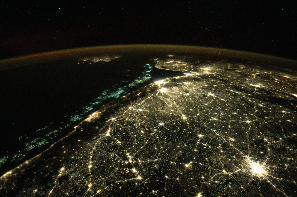 Green Lights Arabian Sea ISS