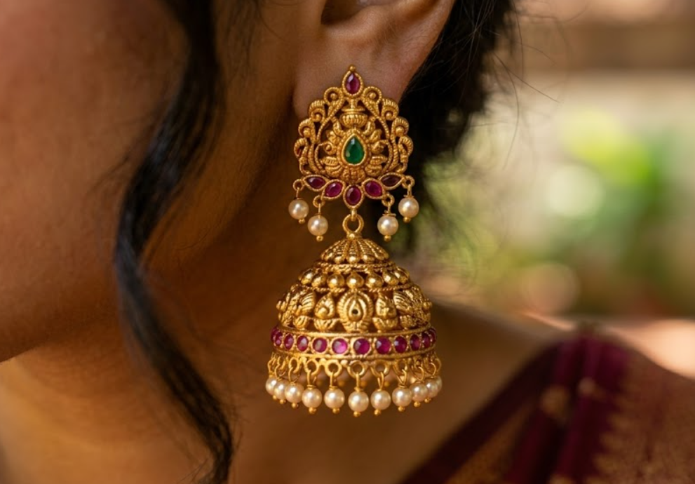 Styling Jhumka Earrings Indian Outfit