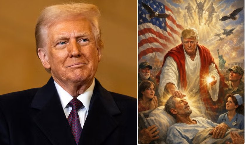 Donald Trump AI Jesus Image