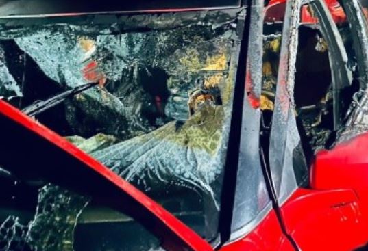 Perambra Car Fire Accident