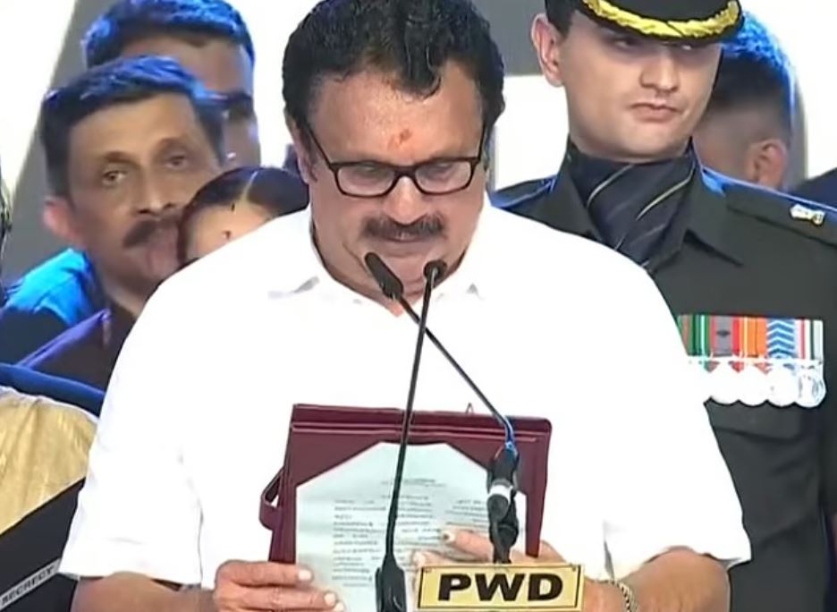 K Muraleedharan Takes Oath In English