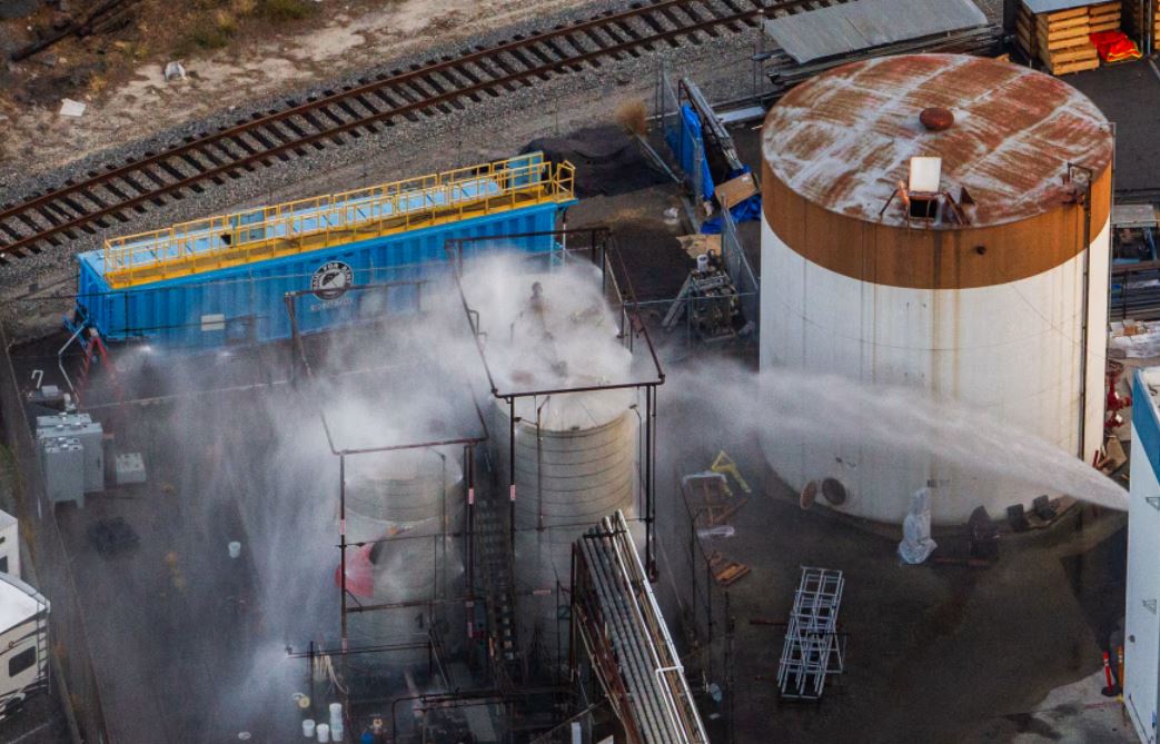 California Chemical Tank Explosion Threat