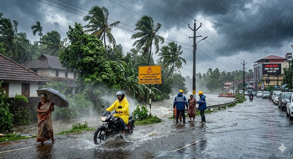 Kerala rain alert orange alert
