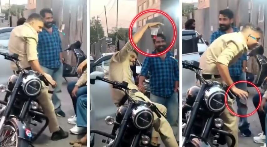 Indore drunk cop viral video