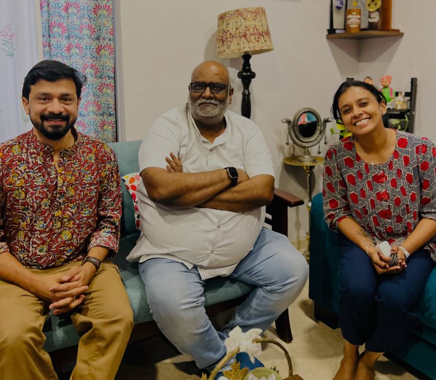 MM Keeravani Visits Singer Sithara House
