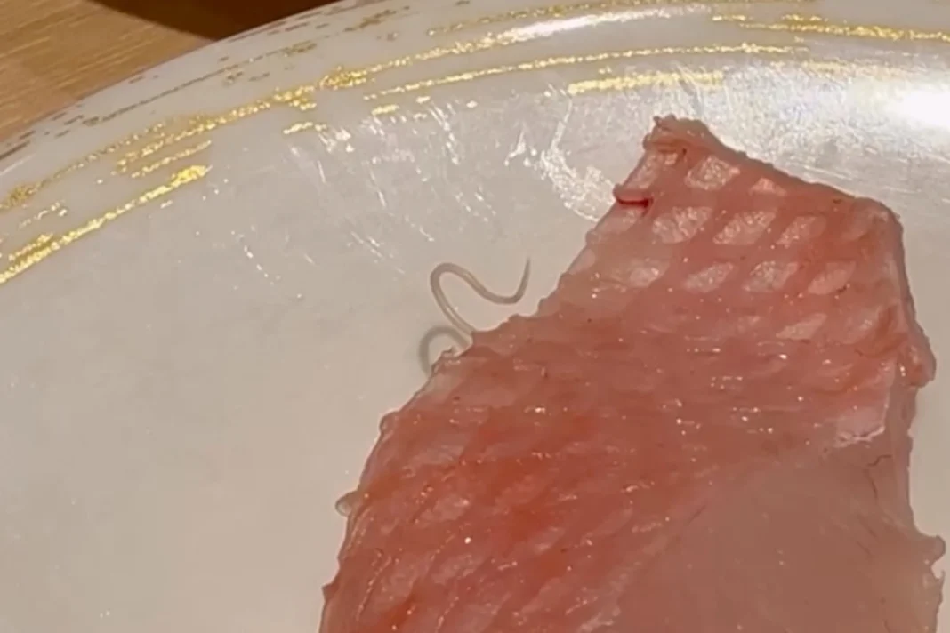 Live worm in sushi Hong Kong