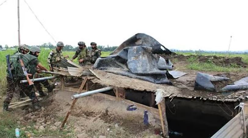 Manipur Illegal Bunkers Destroyed
