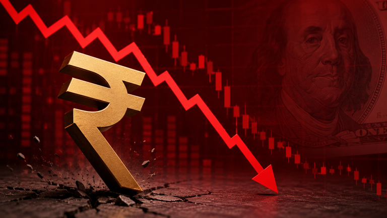 Indian Rupee Record Low 96,