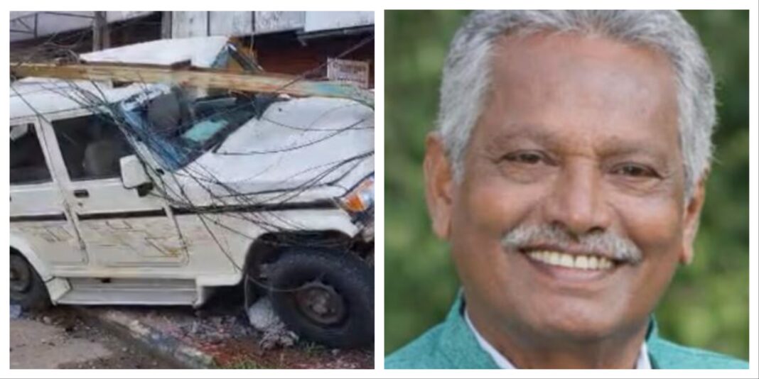 AK Mani MLA Accident