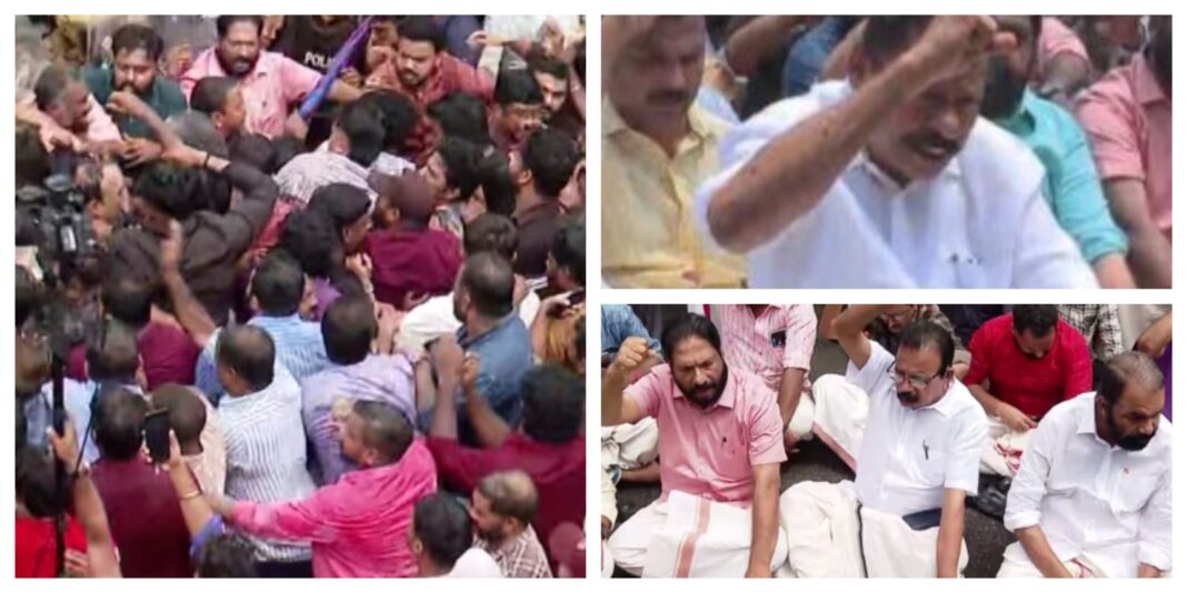 Clashes Outside Pinarayi Vijayan Residence