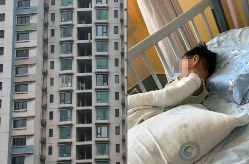 China Boy Survives 11th Floor Fall