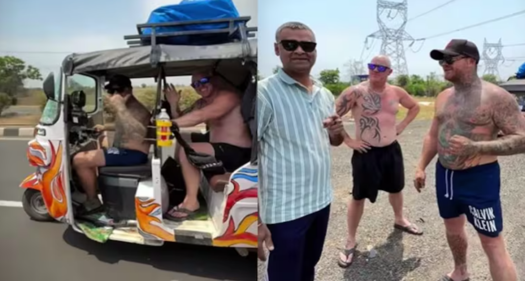 Australian Tourists India Auto Rickshaw Trip