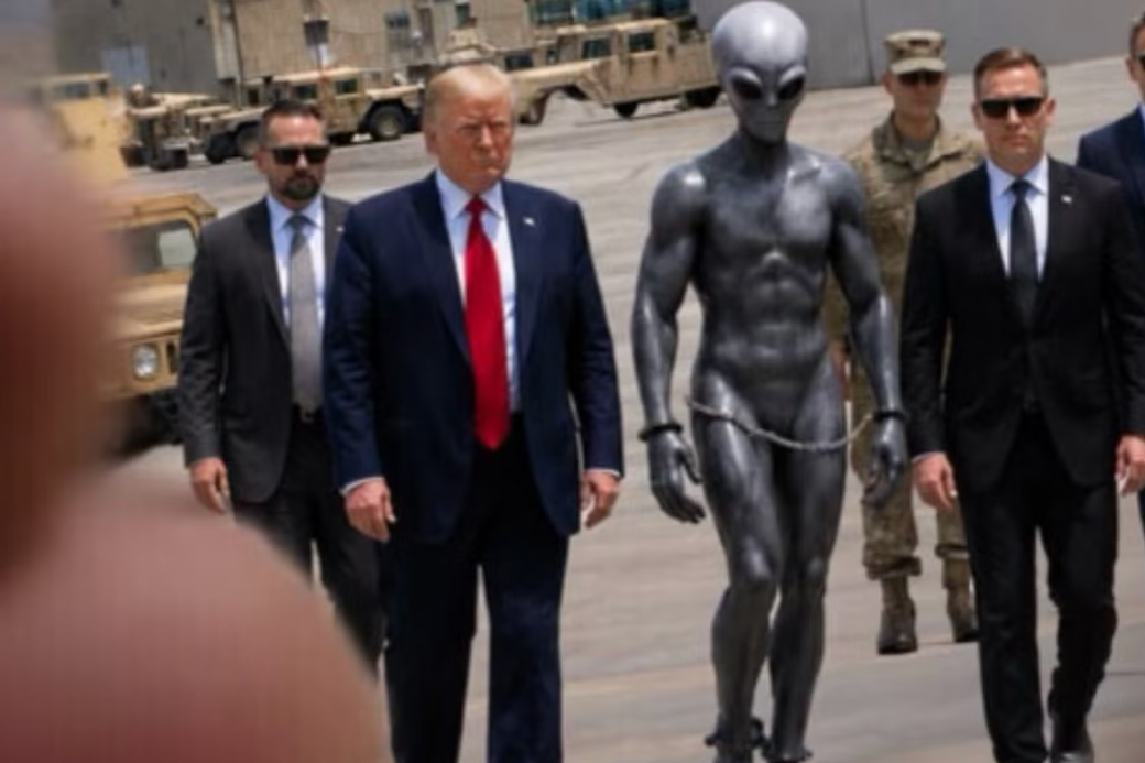 Donald Trump AI Alien Post Truth Social
