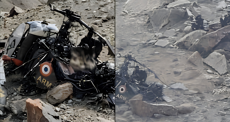 Army helicopter crash Ladakh