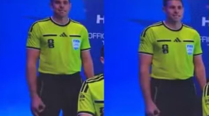 FIFA VAR official controversial hand gesture