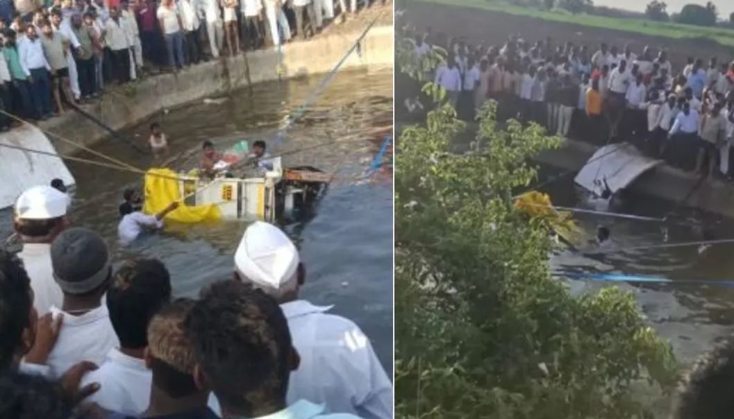 Solapur accident pickup van well