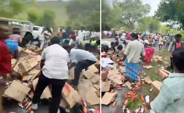 Chittoor liquor van accident