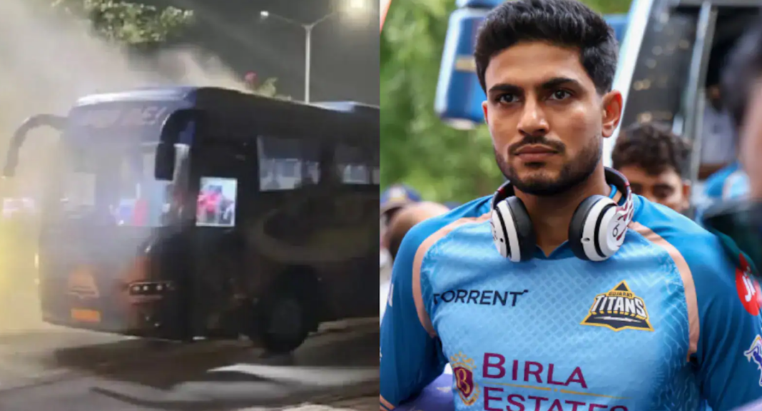 Gujarat Titans Bus Short Circuit Fire Incident