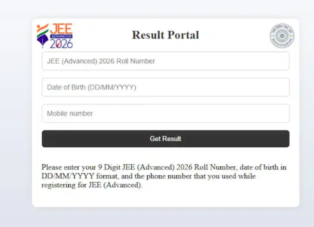 JEE Advanced 2026 Result Out