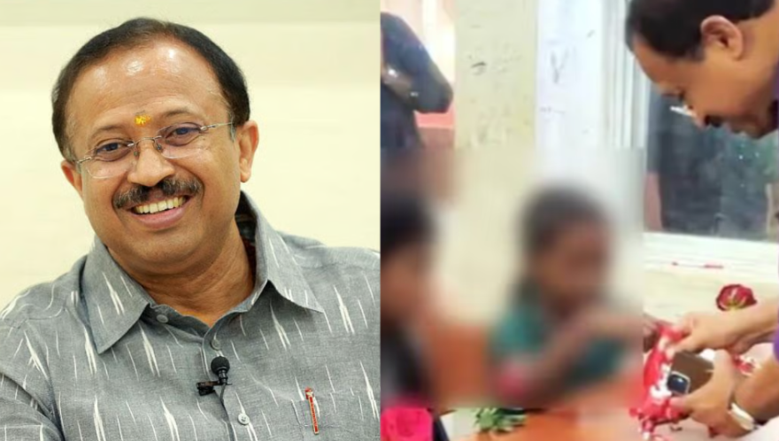 V Muraleedharan Candy Row Cattela Government Tribal School