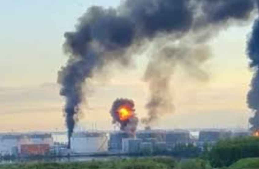 Ukraine Drone Strike St Petersburg Oil Terminal