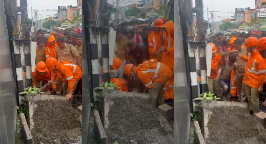 Pushpa Junction Drainage Accident Migrant Worker Rescued