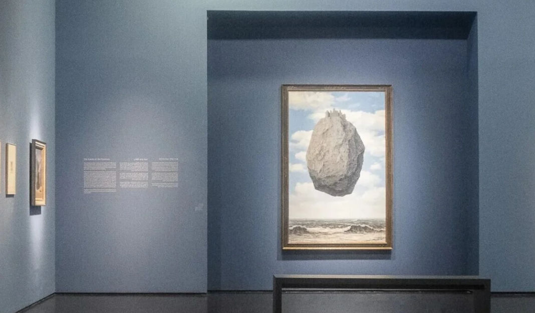 René Magritte Painting Damaged