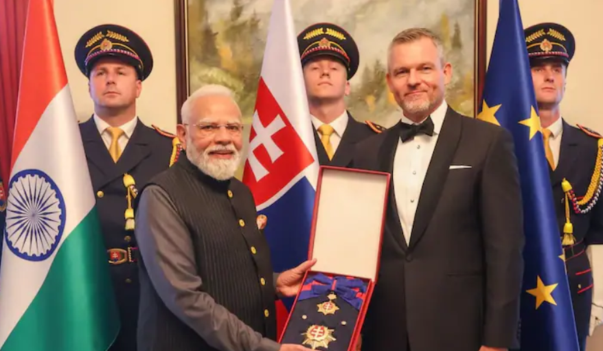 PM Modi Receives Slovakia's Highest Award
