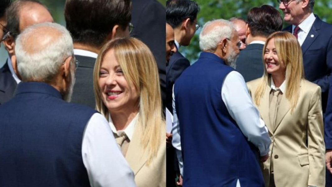 Narendra Modi Giorgia Meloni meeting