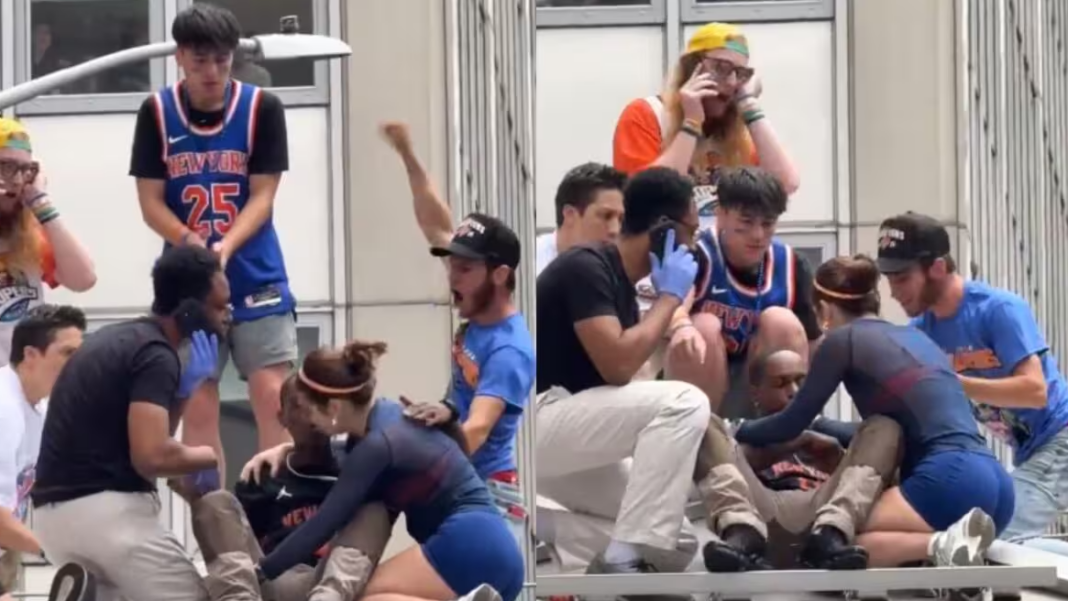 New York Knicks parade Narcan rescue