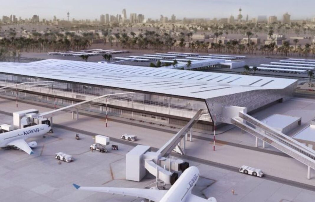 Kuwait airport Iran missile attack Terminal 1