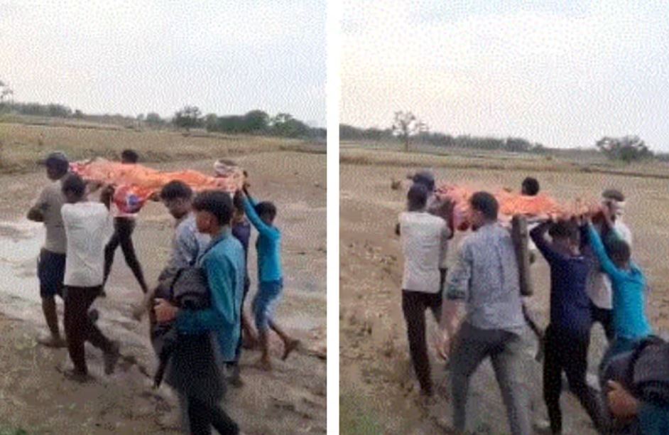 Tribal Woman Carried On Cot Dies