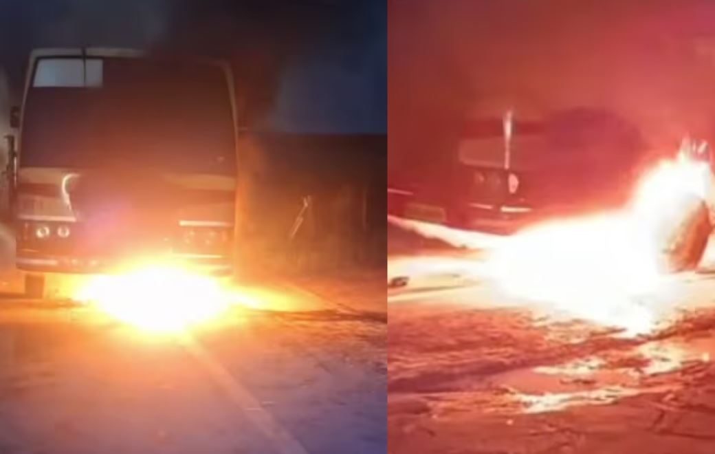 KSRTC Superfast Bus Catches Fire