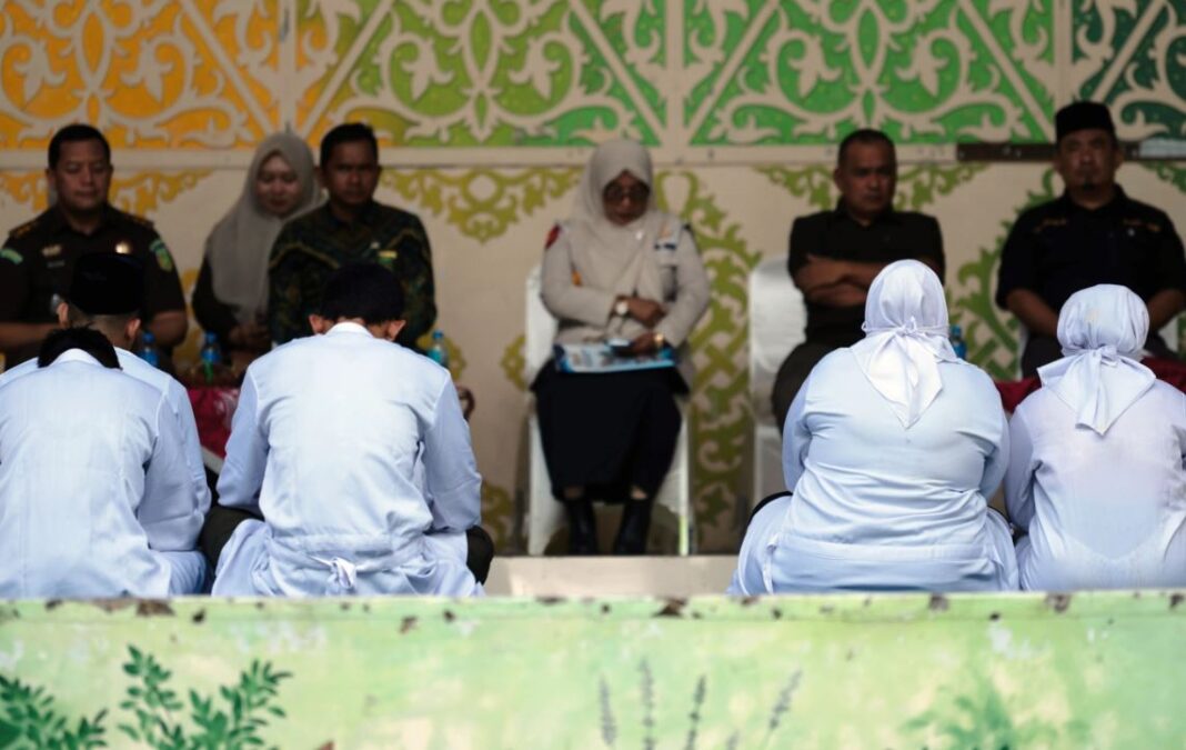 Young couple publicly caned