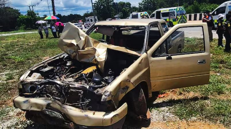 11 year old boy crashes truck into monks