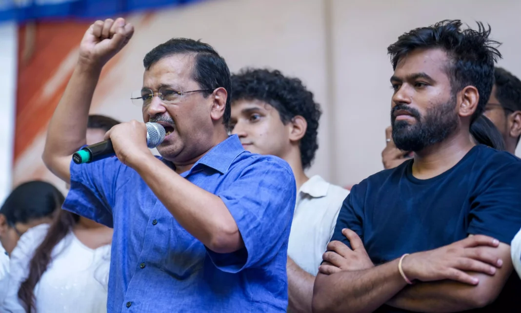 arvindkejriwal student protest